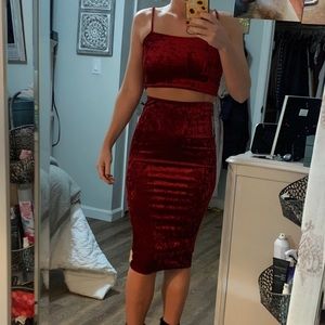 Never worn NWT Black Bead velvet set